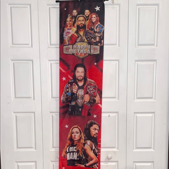 WWE Other - WWE Red Happy Birthday Banner